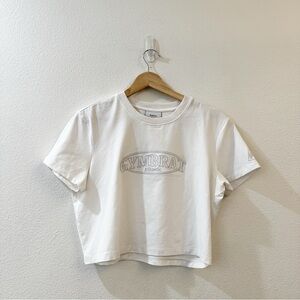Bo&Tee Women's Crewneck Short Sleeve "Gymbrat" Cropped Tee Shirt Size 2XL